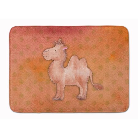 Carolines Treasures Polkadot Camel Watercolor Machine Washable Memory Foam Mat BB7393RUG